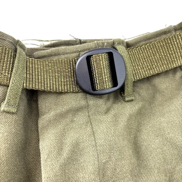 WWII U.S. Army Field Trousers w Belt Wool OD 33 - 18 oz Button‎ Fly Small 30x30